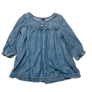 GAP baby girls 18-24 M Blue Denim Top